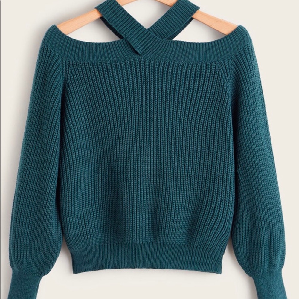 New Gorgeous off the shoulder sweater in teal 🎄🎁